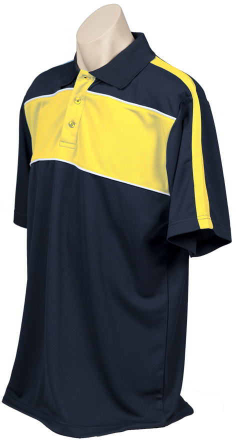 Navy Gold White  north shore polo shirt